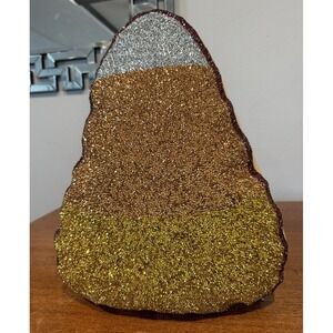 Large Halloween Bling Candy Corn Pillow By‎ Sparkle Home 18"H